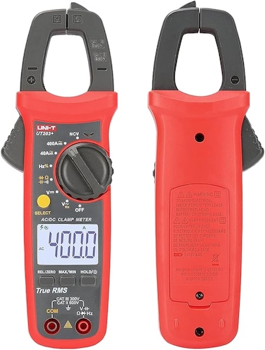 UT203+ True RMS, 4000 counts, 400A AC/DC Digital Clamp Meter