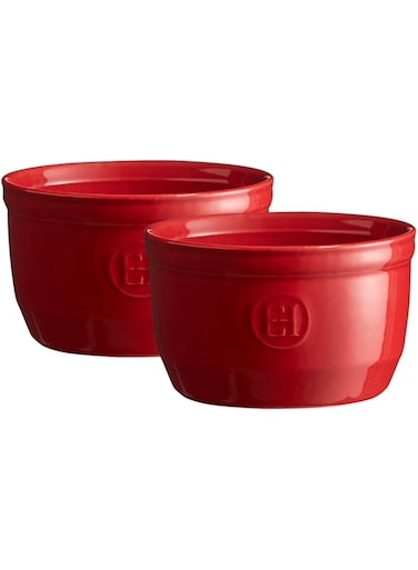 Emile Henry Set 2 x Ramekin Dish No 10, (10.10), Burgundy,