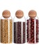 3x1200ml storage jars with cork ball lid