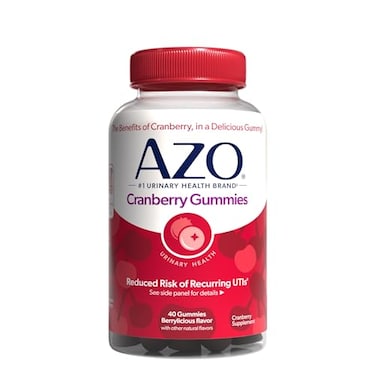 مكمل غذائي AZO بنكهة التوت البري لصحة المسالك البولية