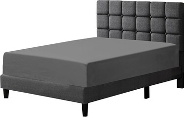 Zen 100% Egyptian Cotton Extra Deep Fitted Sheet - Gray, Queen Size