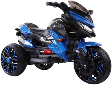 Lovely Baby LB 5188EL 12V Ride-On Bike for Kids, Leather Seat, EVA Wheels, Fun Ride-On for Ages 2-5 Years - Blue