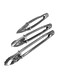 3-Piece Tong Set Silver 29, 33, 38cm