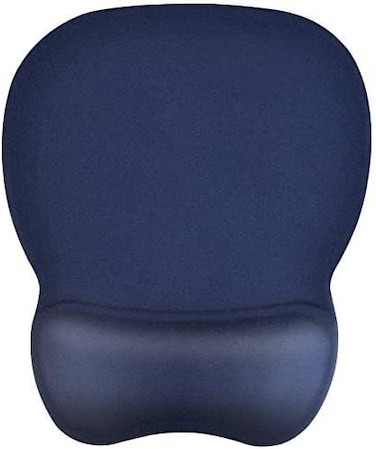 EooCoo Mouse Pad with Wrist Support,Ergonomic Mousepad with Memory Foam Wrist Rest,Mouse Mat Non-Slip Rubber Base,4mm Ultra Thin Wear Resistant Matt Desk Accessories for Laptop,Gaming,Office-Navy Blue