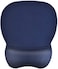 EooCoo Mouse Pad with Wrist Support,Ergonomic Mousepad with Memory Foam Wrist Rest,Mouse Mat Non-Slip Rubber Base,4mm Ultra Thin Wear Resistant Matt Desk Accessories for Laptop,Gaming,Office-Navy Blue