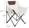 Portable Folding Chair, Lightweight Camping Chair with Carry Bag, Supports 130kg, Perfect for Outdoor Travel, Beach, Picnic, Hiking, Lawn Chair - White