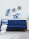 2 Seater   Caldo Sofa Bed   Foam Filling   Fabric Material   Blue 160x87x69cm