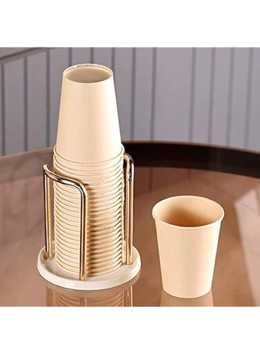 Excefore Paper Cup Dispenser, Disposable Cup Holder, Mouthwash Rinsing Cups,Versatile Home and Kitchen Storage and Decor Solutions for Bathroom, Bar, and Countertop Settings(Max Diameter 7.5cm)