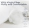 INFINI HOMES Soft 100% Virgin Fibre White Cushion for Home Living Room Bedroom &amp; Luxury Hotel (40 X 40, Pack of 2)