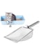 Luqeeg Rustproof Cat Litter Scoop, Stainless Steel Cat Litter Shovel, Hanging Kitty Metal Scooper, Easy to Clean Litter Box Scoop with Hook, Suitable for All Cat Litter