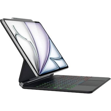 TRON Magic Keyboard Case For iPad Air 13 inch M2 2024, iPad Pro 12.9 6th 5th 4th 3rd Gen 2022 - 2018, Wireless Magnetic Keyboard Case with Trackpad, Floating Cantilever Stand, Backlit Keyboard Black