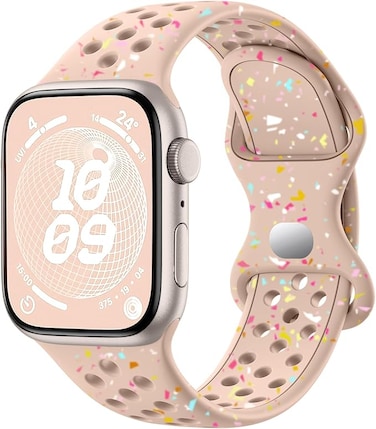 Upeak Sport Straps Compatible with Apple Watch Strap 38mm 40mm 41mm for Women Men, Eco-friendly Recyclable Silicone Breathable Wristband for Apple Watch Band/iWatch Series 9 8 7 6 5 4 3 2 1 SE
