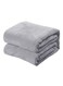 Bed Clothes Coral Fleece Blanket Polyester Silver Grey 63 x 100cm