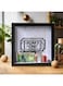 SACLI Adventure Archive Box,Travel Box for Memories，Valentine Gift for Him，Memory Box for Keepsakes To Hang Memorabilia, Awards, Medals, Wedding, Tickets, and Photos (Black Letter,8 * 8 in)