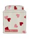 Bridgewater Emma 1.21 Liter Pink Hearts Dome Lid Wavy Caddy