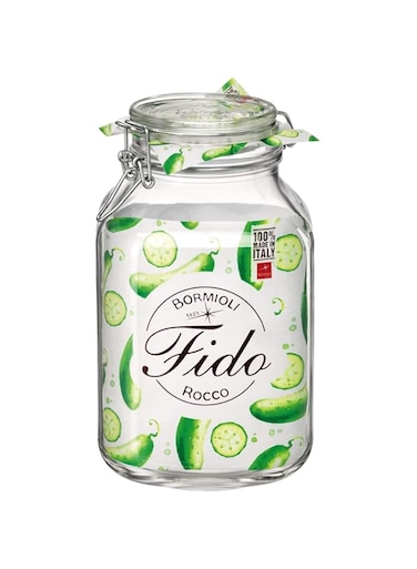 Bormioli Rocco Fido Clip Jar, Clear, 3 Litres, Brr.Gw008043