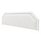 Continental Upholstered Bed Headboard with Elegant Floral Pattern, Padded Border and Decorative Panel Design, 180&ndash;200cm, White