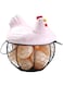 Quietcloud JannahMehr Egg Storage Basket - Freestanding Wire Chicken Egg Storage Organizer Display Holder Basket for Countertop Kitchen - Pink