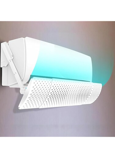 Aputue Adjustable Air Conditioner Deflector, 74-105 cm Adjustable, Bamboo Charcoal Lining, Absorb Odors for Wall-Mounted Air Conditioner, Wind Direction Baffle, Anti-Direct Blowing