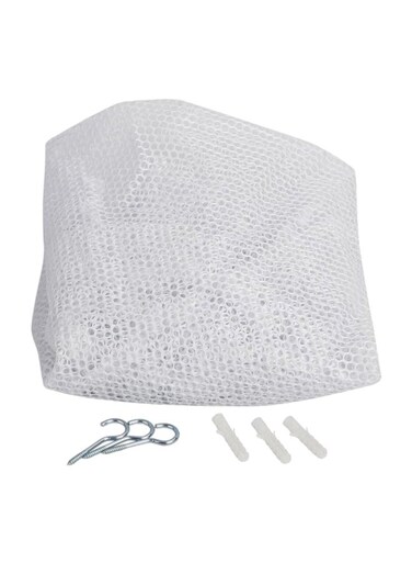 Hammock Net Stuffed Plush Organizer Storage Bag White