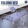 INFINI HOMES Steel Folding Metal Single Bed without Mattress (Single, Blue, 190 X 90 X 70 CM)