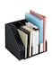 Deli Collapsible Magazine File Holder, Desk Organizer Document Folder for Office Organization and Storage, 3 Vertical Compartments, Dark Grey