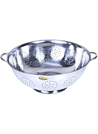Raj Steel Colander, 38 Cm , Silver, Vc0013 , 1 Pc