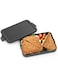 Brabantia - Make &amp; Take Lunch Box - Flat - Room for up to 2 Sandwiches - Lid with Clips - Suitable for Freezer - Dishwasher &amp; Microwave Safe - Dark Grey - 25.5 x 16.6 x 3.7 cm