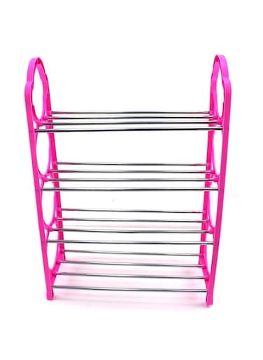 5-Layer Shoe Rack Stackable Storage Shelf for Shoes Boots, Slippers Space-Saving Organizer for Closet Entryway or Bedroom Durable Metal Frame Easy Assembly Multi-Purpose Shoe Organizer