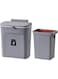 NEEMAY Kitchen Hanging Trash Can 9L With Built-In Trash Bin For Cleaning With Lid No Handle, Garbage Can Home Waste Bin Domestic Rubbish Bin Gray