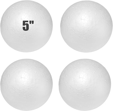 CRAFT MAGIC 4pcs Craft Foam Ball   5 inch   Rectangle Polystyrene Foam   Thermocol   Styrofoam   for Art Sculpting   Modeling   DIY Arts and Crafts   School office home