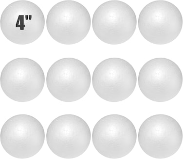 CRAFT MAGIC 12pcs Craft Foam Ball   4 inch   Rectangle Polystyrene Foam   Thermocol   Styrofoam   for Art Sculpting   Modeling   DIY Arts and Crafts   School office home