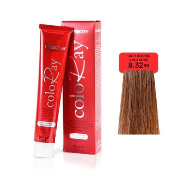 Enercos Professional Coloray Ammonia free   Light Blonde Gold Beige 8.32  100 Ml