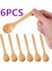 Bamboo Spoons, Mini Wooden Spoons 5.12 Inch, Multi-purpose Small Teaspoons for Condiments Spices Honey Ice Cream Coffee Kitchen &amp; Serving Utensils