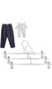 ECVV Trouser Press Metal Clip Hanger Clothes Holder Rack Multi-Purpose For Tie Organizer Storage Hanger   3 Pieces   White