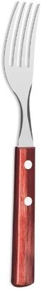 Tramontina Since 1911, Made In Brazil Stainless Steel Table Fork With Treated Red Polywood Handle