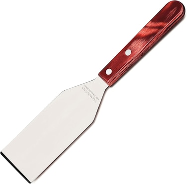 Tramontina Since 1911, Made In Brazil 5 Inches Stainless Steel Grid Scraper With Treated Red Polywood Handle
