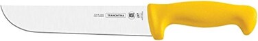 Tramontina Since 1911, Made In Brazil Professional 12 Inches Meat Knife With Stainless Steel Blade And Yellow Polypropylene Handle With Antimicrobial Protection
