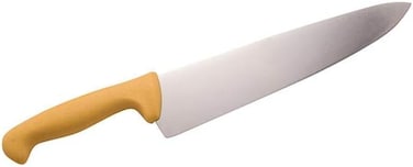 Tramontina Since 1911, Made In Brazil Professional 12 Inches Meat Knife With Stainless Steel Blade And Yellow Polypropylene Handle With Antimicrobial Protection