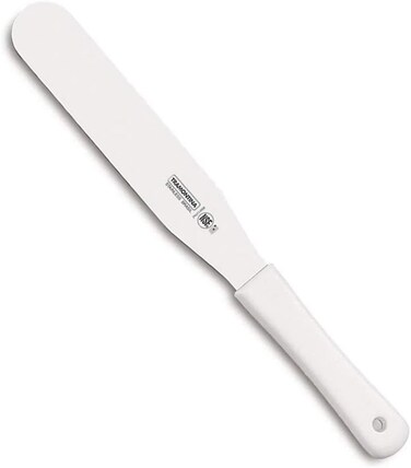 Tramontina Since 1911, Made In Brazil Professional 8 Inches Bakers Spatula With Stainless Steel Blade And White Polypropylene Handle