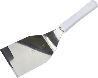 Tramontina Since 1911, Made In Brazil Professional 7X4.1/4-Inch Hamburger Spatula With Stainless Steel Blade And White Polypropylene Handle