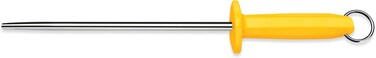 Tramontina Since 1911, Made In Brazil Professional 12 Inches Smooth Shapener With Carbon Steel Rod And Yellow Polypropylene Handle