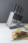 Tramontina Since 1911, Made In Brazil Century 7 Pieces Knife And Block Set With Stainless Steel Blade And Black Polycarbonate Handle