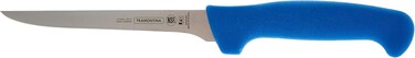 Tramontina Since 1911, Made In Brazil Professional 6 Inches Boning Knife With Stainless Steel Blade And Blue Polypropylene Handle With Antimicrobial Protection