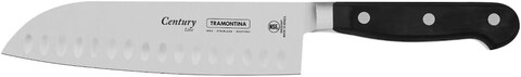 Tramontina Century 7 Inches Santoku Knife With Stainless Steel Blade And Black Polycarbonate Handle