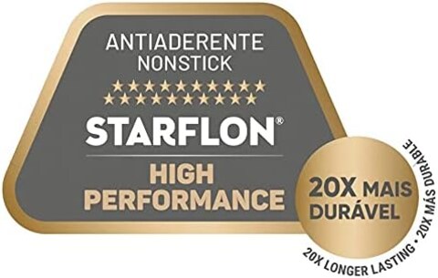 Tramontina Lyon 26cm 4.6L Red Forged Aluminum Casserole With Interior Starflon High Performance PFOA Free Nonstick Coating