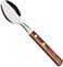 Tramontina Since 1911, Made In Brazil Stainless Steel Dessert Spoon With Treated Brown Polywood Handle