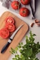 Tramontina Since 1911, Made In Brazil Cor&amp;Cor 2 Pieces Tomato Knife Set With Stainless Steel Blade And Orange Polypropylene Handle
