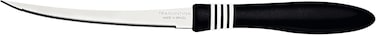 Tramontina Since 1911, Made In Brazil Cor&amp;Cor 2 Pieces Tomato Knife Set With Stainless Steel Blade And Black Polypropylene Handle