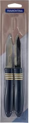 Tramontina Since 1911, Made In Brazil Cor&amp;Cor 2 Pieces Paring Knife Set With Stainless Steel Blade And Blue Polypropylene Handle